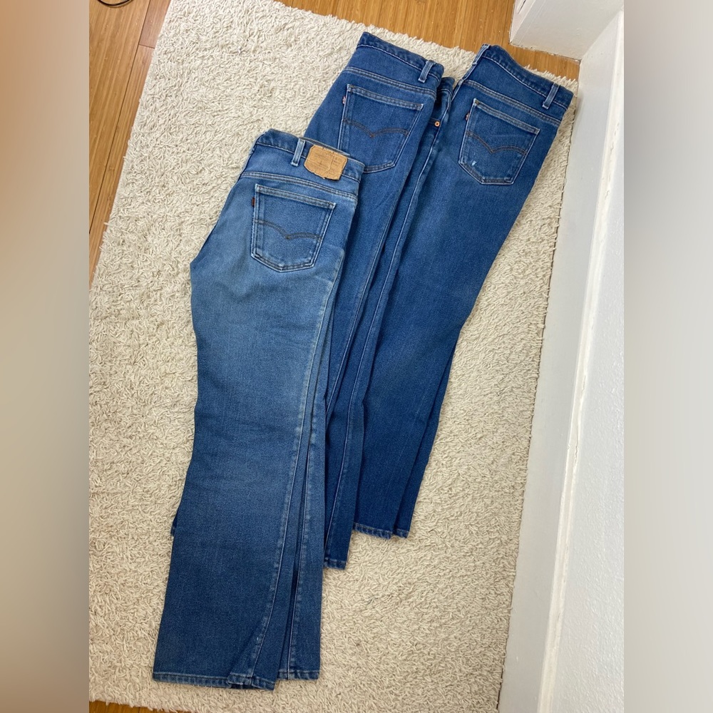 - Vintage 80’s Levi’s 517 ⭐️ bootcut Mid Blue -High Rise 34'